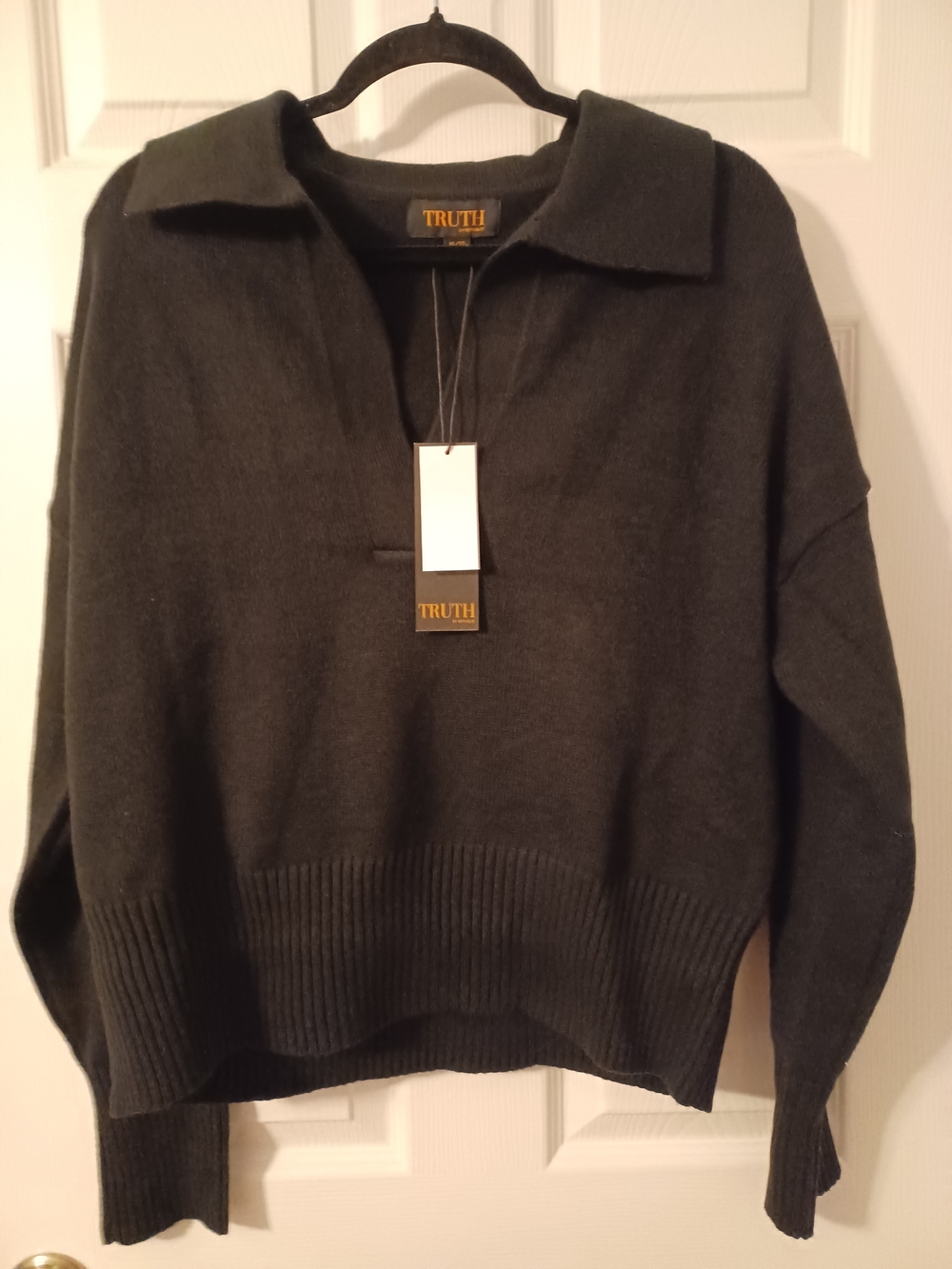 Truth  knitted polo sweater Black